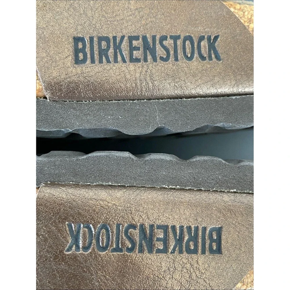 Birkenstock Gizeh Brown Leather Slide Sandals Sz 40 (Women 9-9.5) Boho Casual